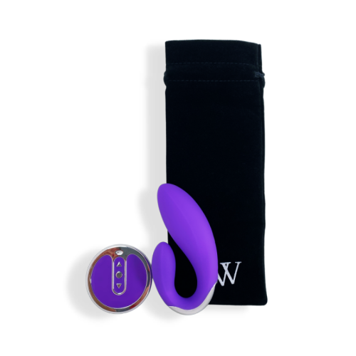 V For Vibes Remote Control Dildo & Pulsating Vibrator Athena - Purple