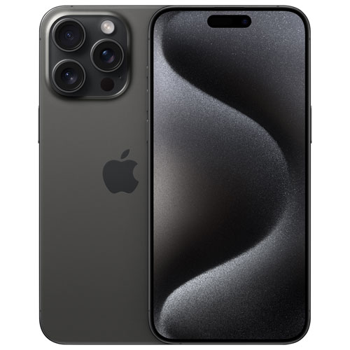 iPhone 15 Pro Max de 1 To d'Apple - Titane noir - Déverrouillé