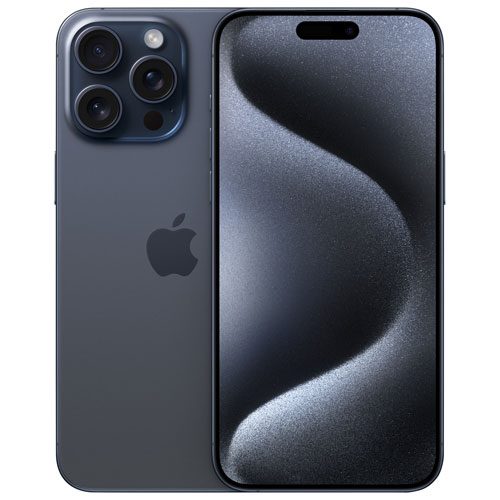 iPhone 15 Pro Max de 1 To d'Apple - Titane bleu - Déverrouillé