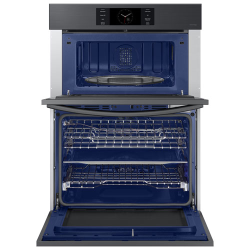 Four mural électrique double à convection véritable 7 pi³ 30 po de Samsung - Inox noir