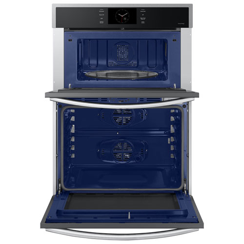 Four mural électrique combiné à convection véritable 7 pi³ 30 po de Samsung - Inox
