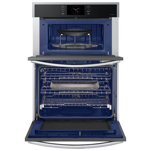 Four mural électrique combiné à convection véritable 7 pi³ 30 po de Samsung - Inox