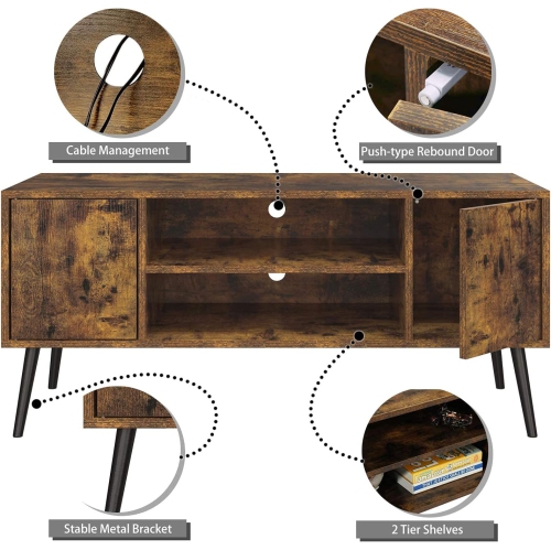 HOMEFORT Mid-Century TV Console Table,