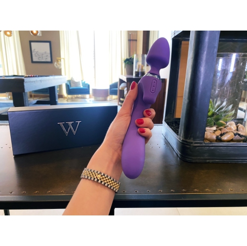 V For Vibes Dual-Head, Magic Wand Vibrator, Dildo Vesta - Purple