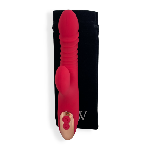V pour Vibes Dildo, Throuilleur Vibrator Luna - Rouge