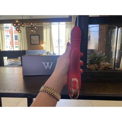 V pour Vibes Dildo, Throuilleur Vibrator Luna - Rouge