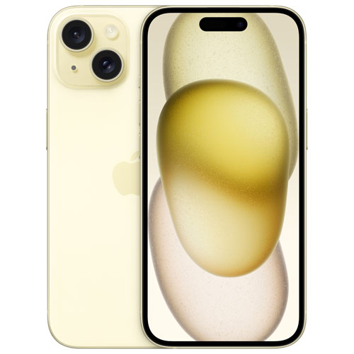 iPhone 15 de 256 Go d'Apple avec Fido - Jaune - Financement mensuel