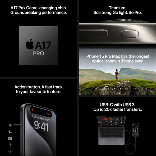 Bell Apple iPhone 15 Pro 512GB - Natural Titanium - Monthly Financing