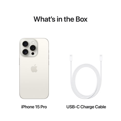 Rogers Apple iPhone 15 Pro 512GB - White Titanium - Monthly Financing