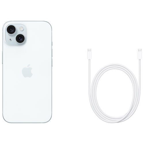 iPhone 15 de 128 Go d'Apple offert par Virgin Plus - Bleu - Financement mensuel
