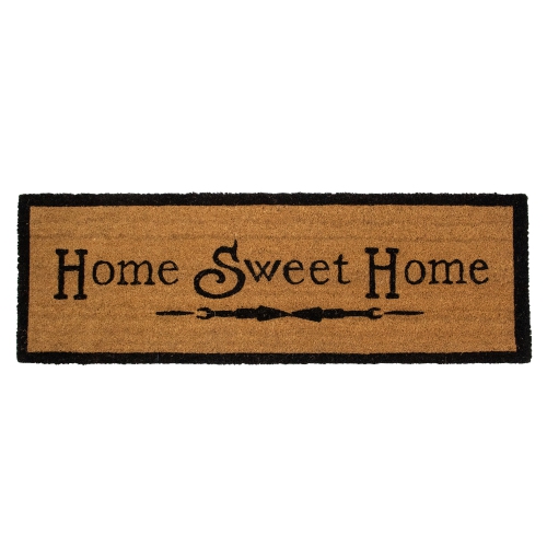 NORTHLIGHT  Natural Coir Rectangular "home Sweet Home" Doormat 16" X 48"
