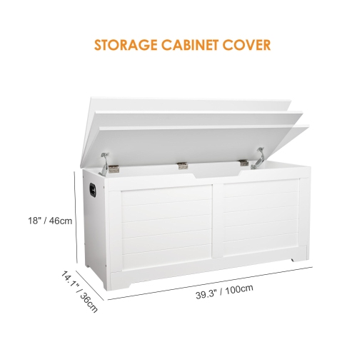 Coffres à jouets de 39 po et rangement, coffre à jouets avec charnières de sécurité pour banc de rangement pour chaussures et armoire de rangement