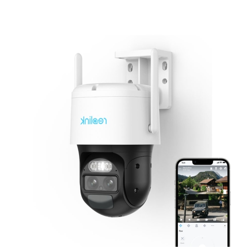 REOLINK  Smart Wifi Battery Security Camera, Wide-Angle & Telephoto Lens, 2K 4Mp Super HD, 5Ghz/2.4Ghz Wifi