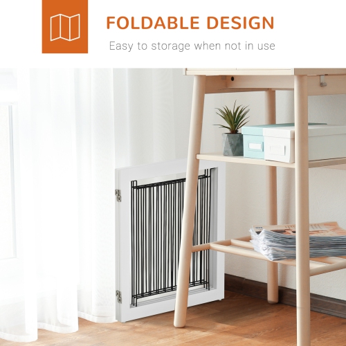 PawHut – barrière pour animal de compagnie autonome, barrière pliable pour chien avec 2 pieds de soutien, 24 po de hauteur, 3 panneaux, pour petits