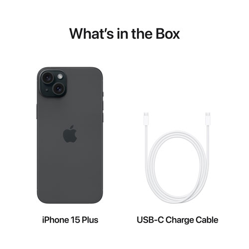 Bell Apple iPhone 15 Plus 256GB - Black - Monthly Financing
