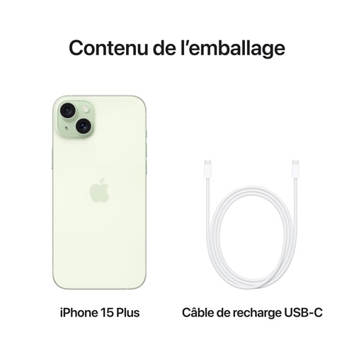 iPhone 15 Plus de 256 Go d'Apple avec TELUS - Vert - Financement mensuel