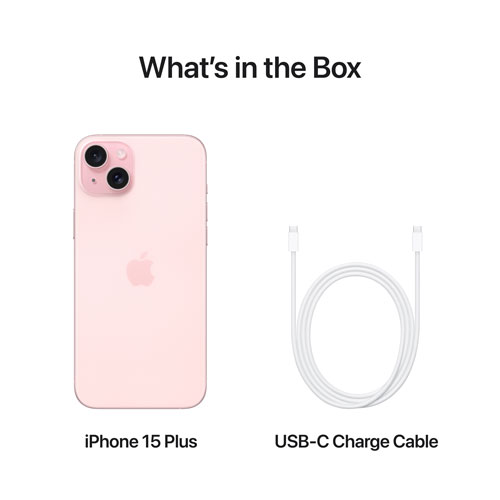 Virgin Plus Apple iPhone 15 Plus 256GB - Pink - Monthly Financing