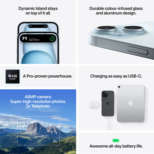 iPhone 15 Plus de 512 Go d'Apple avec Bell - Jaune - Financement mensuel