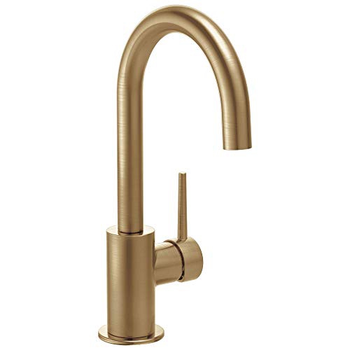 DELTA  Faucet Trinsic Single-Handle Bar-Prep Kitchen Sink Faucet Bronze 1959Lf-Cz In Champagne