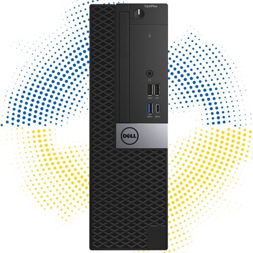 Dell OptiPlex 7050 Small Form Factor Desktop - Intel Core i7 (7th Gen), 16GB Memory, 512GB SSD, Win 10 Pro by DELL - Refurbished condition - Image 2