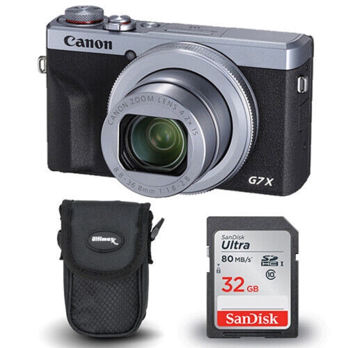 Canon PowerShot G7 X Mark III Digital Camera (Silver) + Canon PowerShot G7 X Mark III Digital Camera (Silver) +