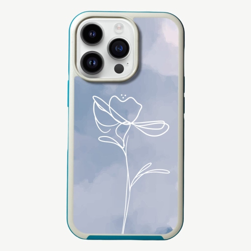 CASECO  Magsafe Iphone 14 Pro Max Flower Case In Blue