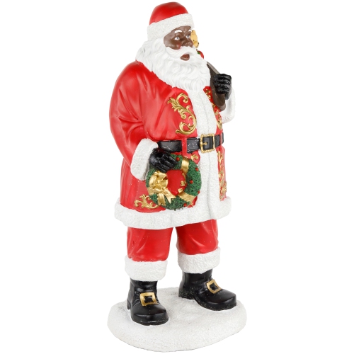 African American Santa Claus Christmas Figure - 14"