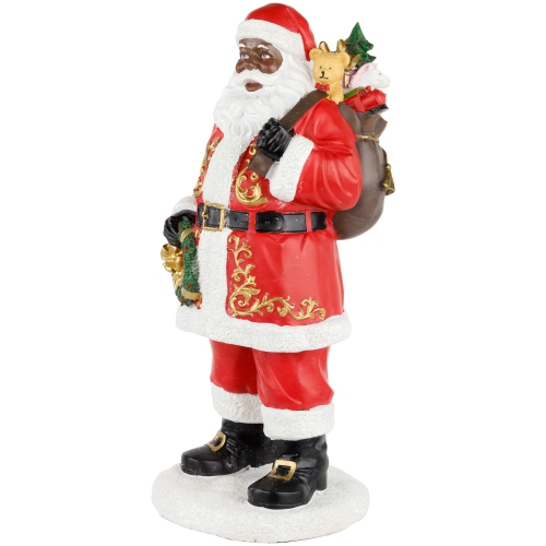 African American Santa Claus Christmas Figure - 14"