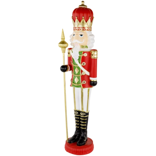 22" Red and Gold Christmas Nutcracker with Scepter