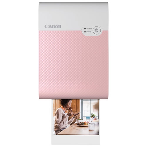 CANON  Refurbished (Excellent) - Selphy Qx10 Square Compact Photo Printer -Pink