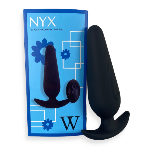 V For Vibes Remote Control Anal Plug, Vibrating Anal Toy Nyx - Black