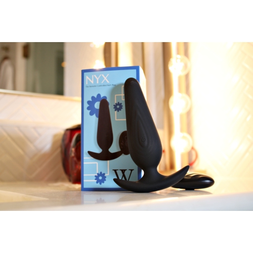 V For Vibes Remote Control Anal Plug, Vibrating Anal Toy Nyx - Black