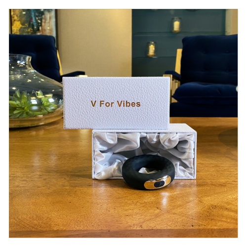 V pour Vibes anneau de pénis, anneau vibrant portable pour hommes, jouet sexuel mâle - Noir