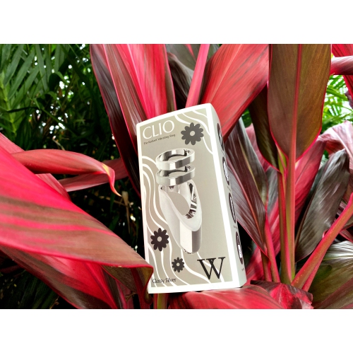 V pour Vibes anneau vibrant portable, Clio Vibrator de Ring - Argenté brillant