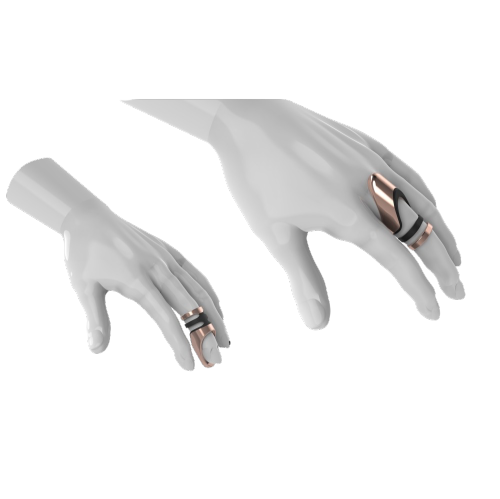 V For Vibes Wearable Vibrating Ring, Ring Vibrator Clio - Matte Silver