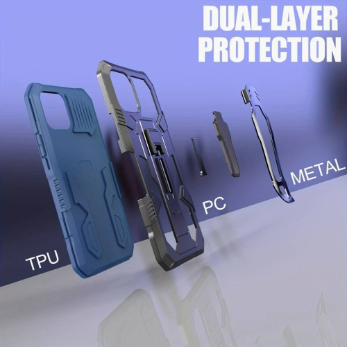 Étui multifonction antichoc 14 Pro Max plus de iPhone avec béquille et pince de ceinture - Étui de protection optimal pour téléphone