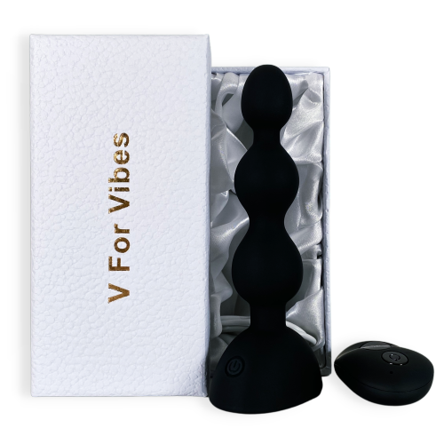 V For Vibes Remote Control Vibrating Anal Beads Apollo