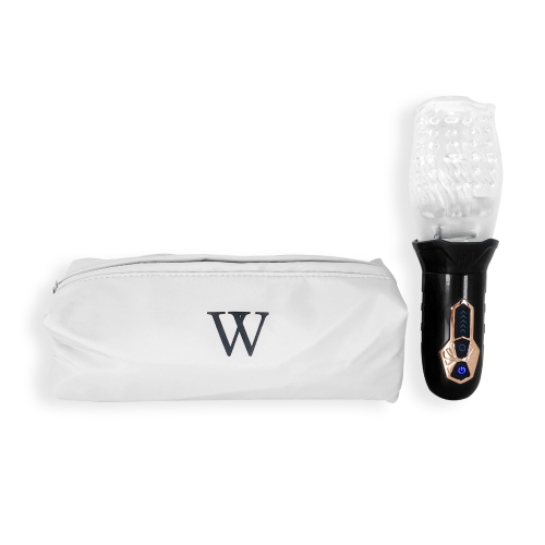 V pour Vibes Masturbateur rotatif mâle, Vibrateur mâle Vulcan - transparent, noir