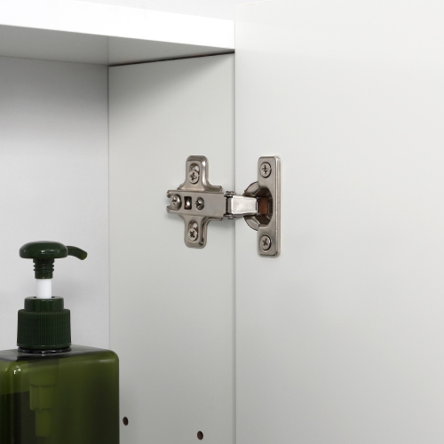 kleankin 28" x 24" Medicine Cabinet, Wall Mounted Bathroom Mirror Cabinet with Mirrored Doors, Adjustable Shelves, White