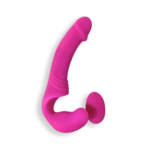 V For Vibes Remote Control Strapless Strap-On Nixi- Pink