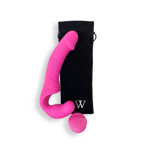 V For Vibes Remote Control Strapless Strap-On Nixi- Pink