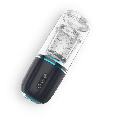 V pour Vibes Masturbateur automatique mâle Neptune - Noir, Bleu clair