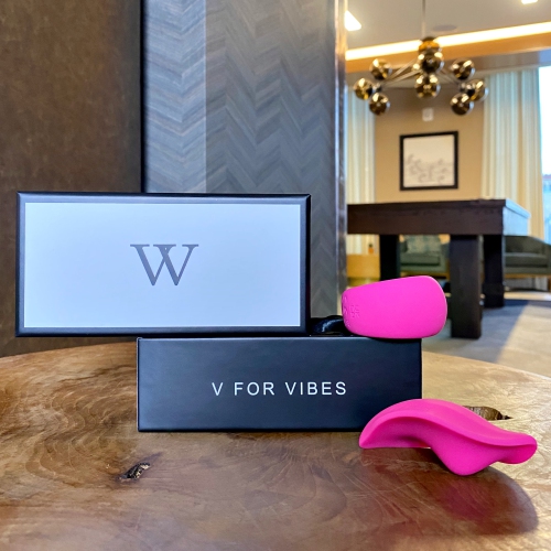 V pour Vibes Panties vibrantes contrôlées à distance Rosmerta - Rose