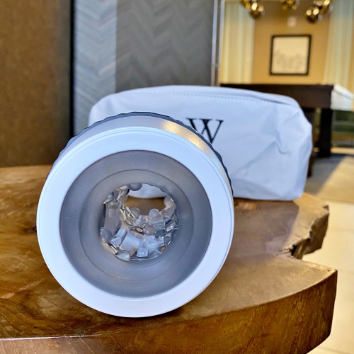 V For Vibes Masturbation Cup, Male Masturbator Poseidon - White