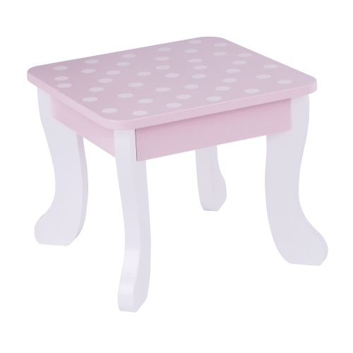 Ensemble de coiffeuse en bois pour enfants TOOKYLAND - Table de maquillage avec miroir et chaise, jouet de jeu factice pour tout-petits de 3 ans et