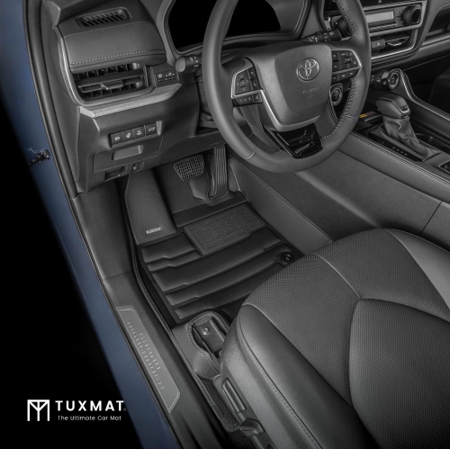 TuxMat - For Toyota Grand Highlander 7-Seater 2024-2026 Models - Custom Car Mats - Maximum Coverage, All Weather, Laser Measured - This Full Set