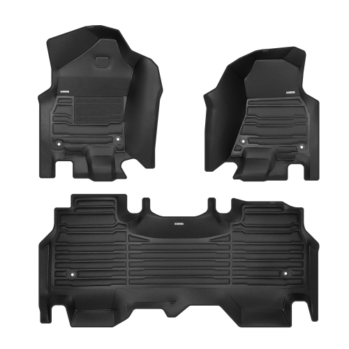 TUXMAT  - for Dodge Ram 1500 Quad Cab 2019-2026 Models - Custom Car Mats - Maximum Coverage, All Weather, Laser Measured - This Full Set Includes 1St