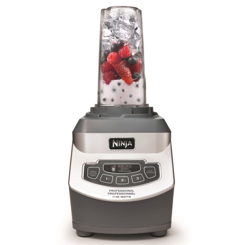 Ninja BL660C Professional Countertop Blender With 1100-Watt Base, 72 Oz Total Crushing Pitcher and 16 Oz Cups For Frozen Drinks and Smoothies,