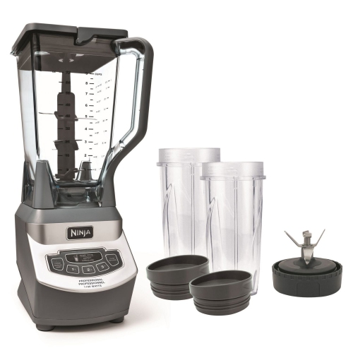 Ninja BL660C Professional Countertop Blender With 1100-Watt Base, 72 Oz Total Crushing Pitcher and 16 Oz Cups For Frozen Drinks and Smoothies,