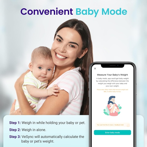 Etekcity Bathroom Weight Scale, Smart Body Fat Scale, Digital BMI Analyser for Body Weight, works with Smartphone APPs, Large Backlit Display and